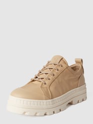 Sneakersy na platformie z detalami z logo od Marc O'Polo Brązowy - 7