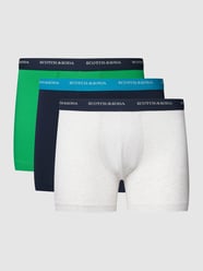 Boxershort met elastische band met logo in een set van 3 stuks van Scotch & Soda Groen - 12