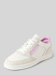 Sneakersy skórzane z napisem z logo model ‘Violeta’ od Marc O'Polo Fioletowy - 42