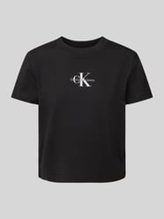 T-Shirt mit Label-Stitching und Rundhalsausschnitt von Calvin Klein Jeans - 3