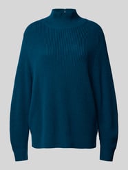 Strickpullover aus Schurwolle mit Stehkragen von Windsor Blau - 15