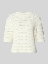 Bluza o kroju regular fit z perforowaniem model 'Mina' od OPUS - 19
