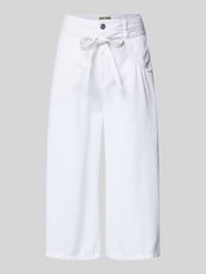Culotte w fasonie 5-pocket z paskiem do wiązania od Oui - 14