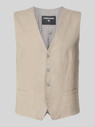 Slim Fit Weste mit Allover-Muster von MCNEAL Beige - 25