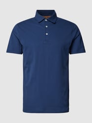 Poloshirt aus Baumwolle mit Label-Detail Modell 'Forte Peach' von MOS MOSH Blau - 21