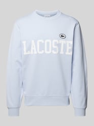 Classic Fit Sweatshirt mit Label-Print von Lacoste Blau - 38
