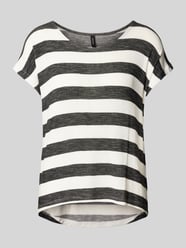 T-shirt z blokowymi pasami od Vero Moda Czarny - 8