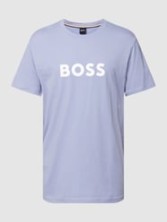 T-shirt met labelprint van BOSS Paars - 39