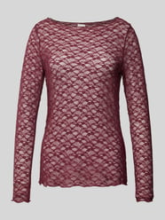 Longsleeve in semitransparentem Design Modell 'PERLA' von ICHI Bordeaux - 3