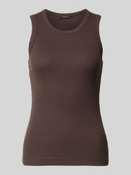 Top o kroju slim fit z okrągłym dekoltem model 'Lesso' od OPUS - 20