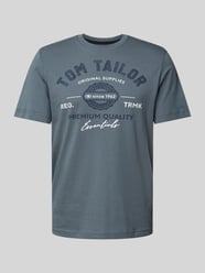 Regular Fit T-Shirt mit 1/2-Arm aus reiner Baumwolle von Tom Tailor Blau - 27