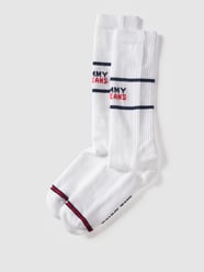 Sokken met labelprint in een set van 2 paar van Tommy Jeans Wit - 8