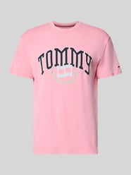 Regular Fit T-Shirt aus reiner Baumwolle von Tommy Jeans Pink - 3