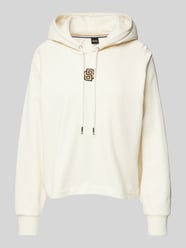 Hoodie mit Logo-Badge Modell 'Emaes' von BOSS Beige - 46