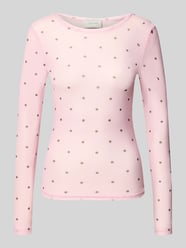 Slim Fit Longsleeve im Allover-Look Modell 'Ella' von Neo Noir Pink - 1
