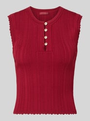 Stricktop in Pointelle-Strick mit kurzer Knopfleiste von GUESS - 15