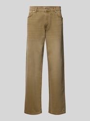 Straight fit jeans in 5-pocketmodel, model 'Leroy' van WOODBIRD Beige - 33