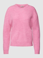 Strickpullover mit Rundhalsausschnitt von comma Casual Identity Rosa - 7