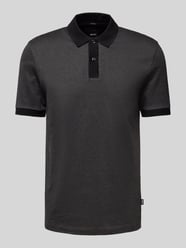 Regular Fit Poloshirt mit Label-Detail Modell 'Parlay' von BOSS Schwarz - 1