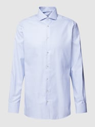 Slim Fit Business-Hemd mit Haifischkragen von Eterna Blau - 28