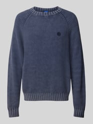 Gebreide pullover met logostitching, model 'Sondye' van Hugo Blue - 3