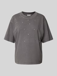 T-Shirt mit Strasssteinbesatz von Jake*s Casual Grau - 5