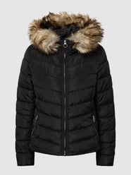 Steppjacke mit Kunstfellbesatz Modell 'ELLAN' von Only Schwarz - 11