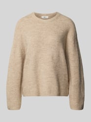 Oversized Strickpullover mit Leinen-Anteil von Gina Tricot Beige - 43