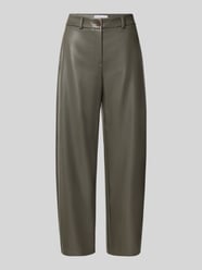 Regular fit kunstleren broek met riemlussen model 'PHIBI' van Raffaello Rossi - 46