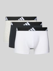 Obcisłe bokserki z elastycznym paskiem z logo w zestawie 3 szt. od adidas Sportswear - 33
