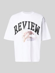 T-shirt met logo- en motiefprint van REVIEW - 46