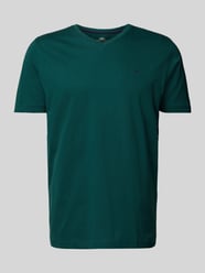 T-Shirt mit V-Ausschnitt von Fynch-Hatton Grün - 35