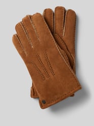 Handschuhe aus Leder mit Label-Detail von Pearlwood Braun - 22