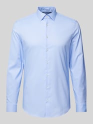 Slim Fit Business-Hemd mit Knopfleiste von Jake*s Blau - 22