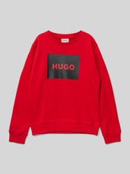 Sweatshirt mit Label-Print von HUGO Rot - 28