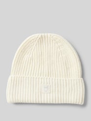 Beanie mit Umschlag und Label-Patch von Knowledge Cotton Apparel Beige - 20