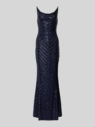 Abendkleid mit Paillettenbesatz von Lipsy Blau - 20