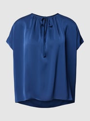 Bluse mit Schlüsselloch-Ausschnitt von Windsor Blau - 18