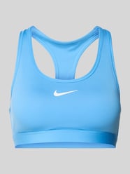 biustonosz sportowy o kroju slim fit z nadrukiem z logo model 'Swoosh' od Nike Training - 27