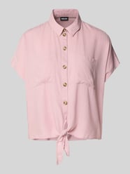 Boxy fit overhemdblouse met knoopdetail, model 'PIA' van Pieces Fuchsia - 6