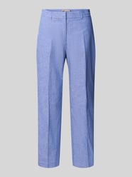 Spodnie materiałowe o kroju straight fit z mieszanki lnu od Christian Berg Woman Selection - 28