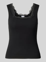 Top o kroju regular fit z obszyciem koronką od Jake*s Casual - 2