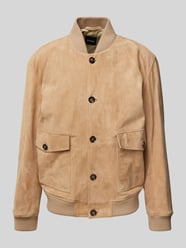 Lederjacke aus echtem Ziegenleder Modell 'Melot' von BOSS Beige - 12