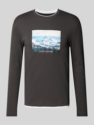 Longsleeve mit Motiv-Print und Rundhalsausschnitt von Christian Berg Men Grau - 13