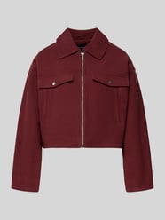 Regular fit overhemdjack met ritssluiting model 'FORTUNEFREJ' van VERO MODA Bordeaux - 1