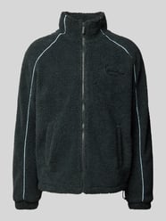 Teddyfell-Jacke mit Label-Applikation von KARL KANI Schwarz - 46