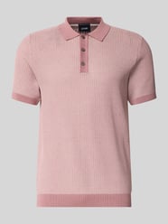 koszulka polo o kroju slim fit z fakturowanym wzorem model 'Brianoro' od JOOP! COLLECTION Fuksjowy - 6