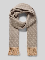 Schal aus Viskose-Mix mit Logo-Muster und Fransen von Guess - 18