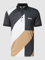 Slim Fit Poloshirt im Colour-Blocking-Design Modell 'Patteo' von BOSS Green Schwarz - 43