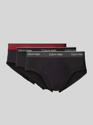 Slip mit Label-Bund im 3er-Pack von Calvin Klein Underwear Schwarz - 1